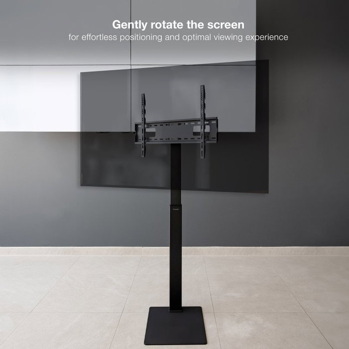 TooQ Soporte FS2285M-B de Suelo para TV 37-70" hasta 40 kg con Inclinación ±35° y Gestor Cables - Negro